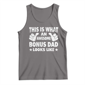 Funny Stepdad Tank Top This Is What An Awesome Bonus Dad Looks Like TS10 Deep Heather Print Your Wear