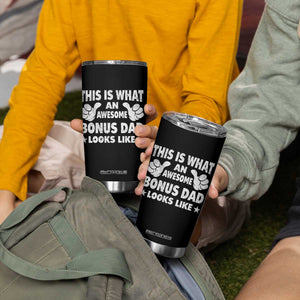 Funny Stepdad Tumbler Cup This Is What An Awesome Bonus Dad Looks Like TS10 Print Your Wear