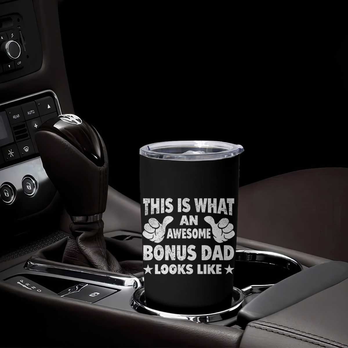 Funny Stepdad Tumbler Cup This Is What An Awesome Bonus Dad Looks Like TS10 Print Your Wear