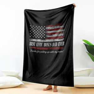 Best Effin’ Bonus Dad Ever Throw Blanket Step Dad American Flag TS10 Print Your Wear