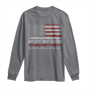 Best Effin’ Bonus Dad Ever Long Sleeve Shirt Step Dad American Flag TS10 Charcoal Print Your Wear