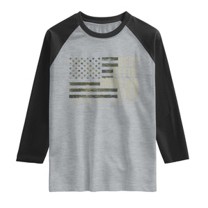 Best Effin’ Bonus Dad Ever Raglan Shirt Step Dad Camo American Flag Camouflage TS10 Heather Gray Black Print Your Wear