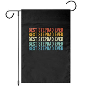 Best Stepdad Ever Garden Flag Funny Retro Stepdad Bonus Dad TS10 Black Print Your Wear