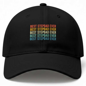 Best Stepdad Ever Baseball Cap Funny Retro Stepdad Bonus Dad TS10 Print Your Wear