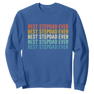Best Stepdad Ever Sweatshirt Funny Retro Stepdad Bonus Dad TS10 Royal Blue Print Your Wear