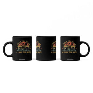 Bonus Dad Coffee Mug Retro I Have Two Titles Dad And Stepdad Rock Them Both TS10 Print Your Wear