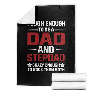 Bonus Dad Throw Blanket Dad And Stepdad Fathers Day TS10 Black Print Your Wear