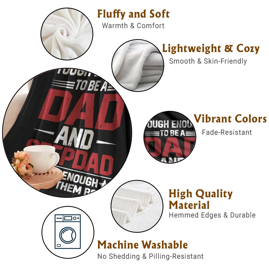 Bonus Dad Throw Blanket Dad And Stepdad Fathers Day TS10 Print Your Wear