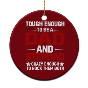 Bonus Dad Ceramic Ornament Dad And Stepdad Fathers Day TS10 1pc Red Print Your Wear