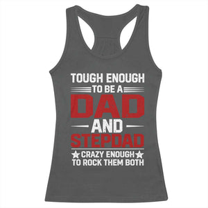Bonus Dad Racerback Tank Top Dad And Stepdad Fathers Day TS10 Dark Heather Print Your Wear