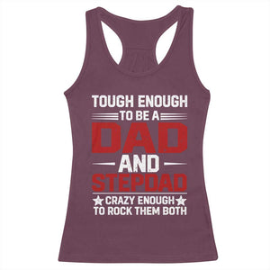 Bonus Dad Racerback Tank Top Dad And Stepdad Fathers Day TS10 Maroon Print Your Wear