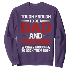 Bonus Dad Sweatshirt Dad And Stepdad Fathers Day TS10 Purple Print Your Wear