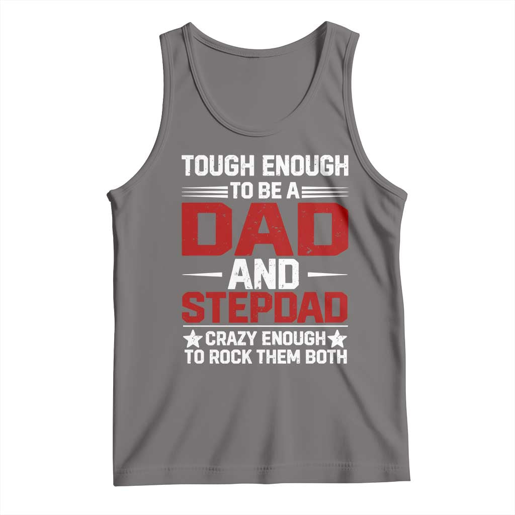 Bonus Dad Tank Top Dad And Stepdad Fathers Day TS10 Deep Heather Print Your Wear