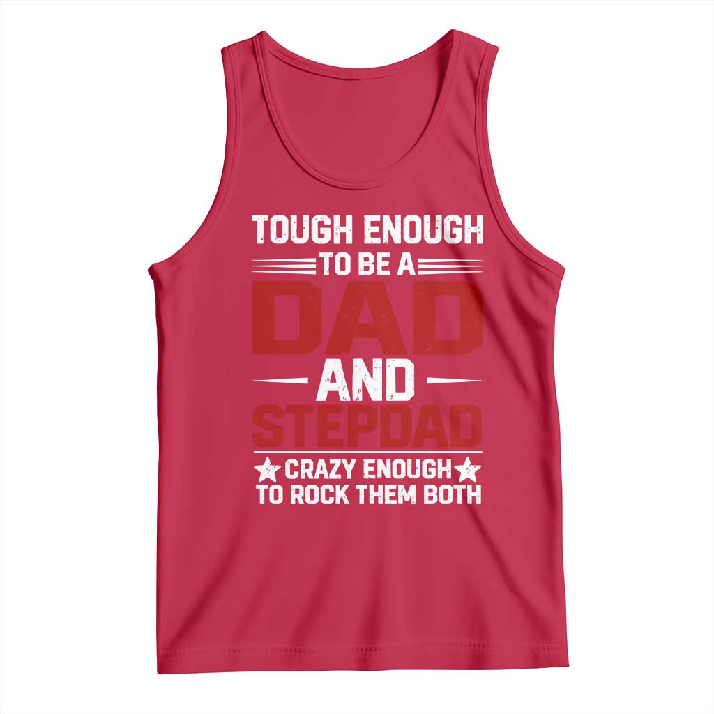 Bonus Dad Tank Top Dad And Stepdad Fathers Day TS10 Red Print Your Wear