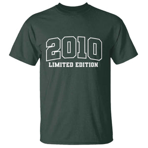 Vintage 2010 Limited Edition T Shirt 16 Year Old Gift Retro Varsity 16th Birthday TS10 Dark Forest Green Print Your Wear
