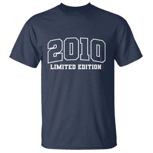 Vintage 2010 Limited Edition T Shirt 16 Year Old Gift Retro Varsity 16th Birthday TS10 Navy Print Your Wear