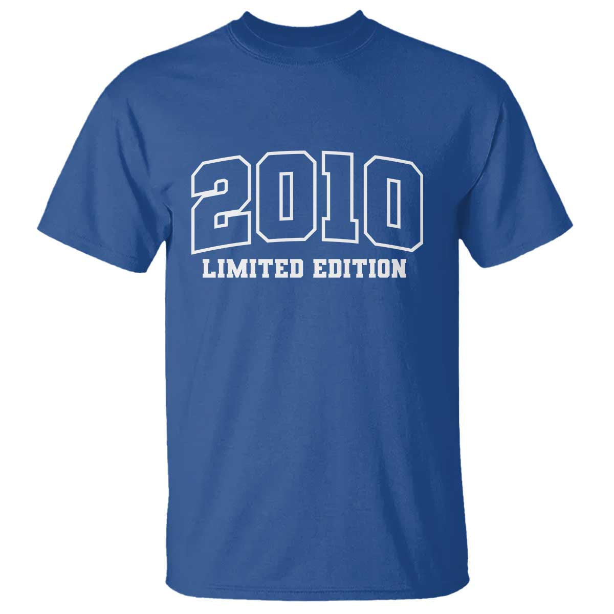 Vintage 2010 Limited Edition T Shirt 16 Year Old Gift Retro Varsity 16th Birthday TS10 Royal Blue Print Your Wear