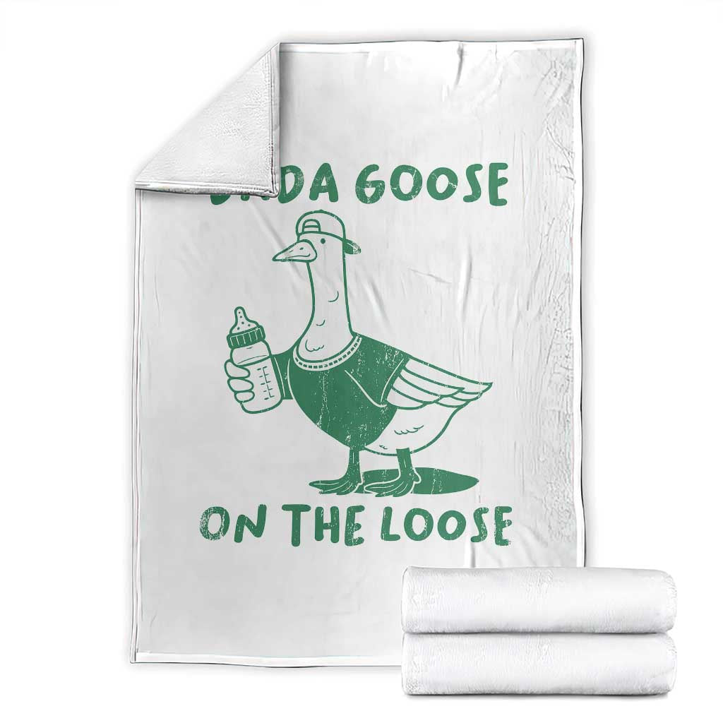 Silly Goose Dad Throw Blanket New Dad Pregnancy Announcement Fathers Day TS10 White Print Your Wear