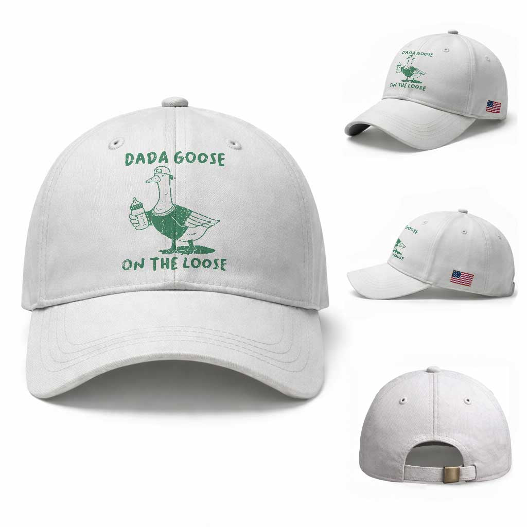 Silly Goose Dad Baseball Cap New Dad Pregnancy Announcement Fathers Day TS10 Baseball Cap Universal Fit White Print Your Wear
