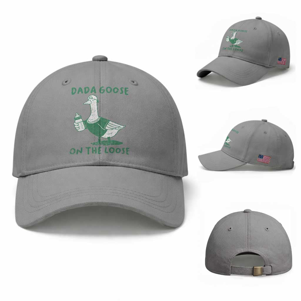 Silly Goose Dad Baseball Cap New Dad Pregnancy Announcement Fathers Day TS10 Baseball Cap Universal Fit Sport Gray Print Your Wear