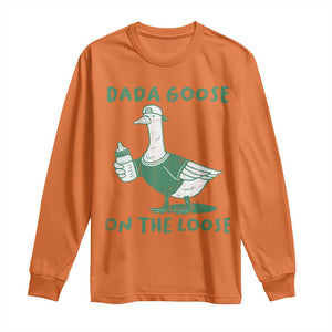 Silly Goose Dad Long Sleeve Shirt New Dad Pregnancy Announcement Fathers Day TS10 Orange Print Your Wear