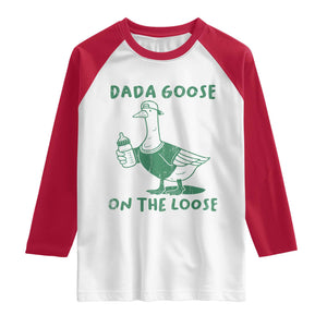 Silly Goose Dad Raglan Shirt New Dad Pregnancy Announcement Fathers Day TS10 White Red Print Your Wear