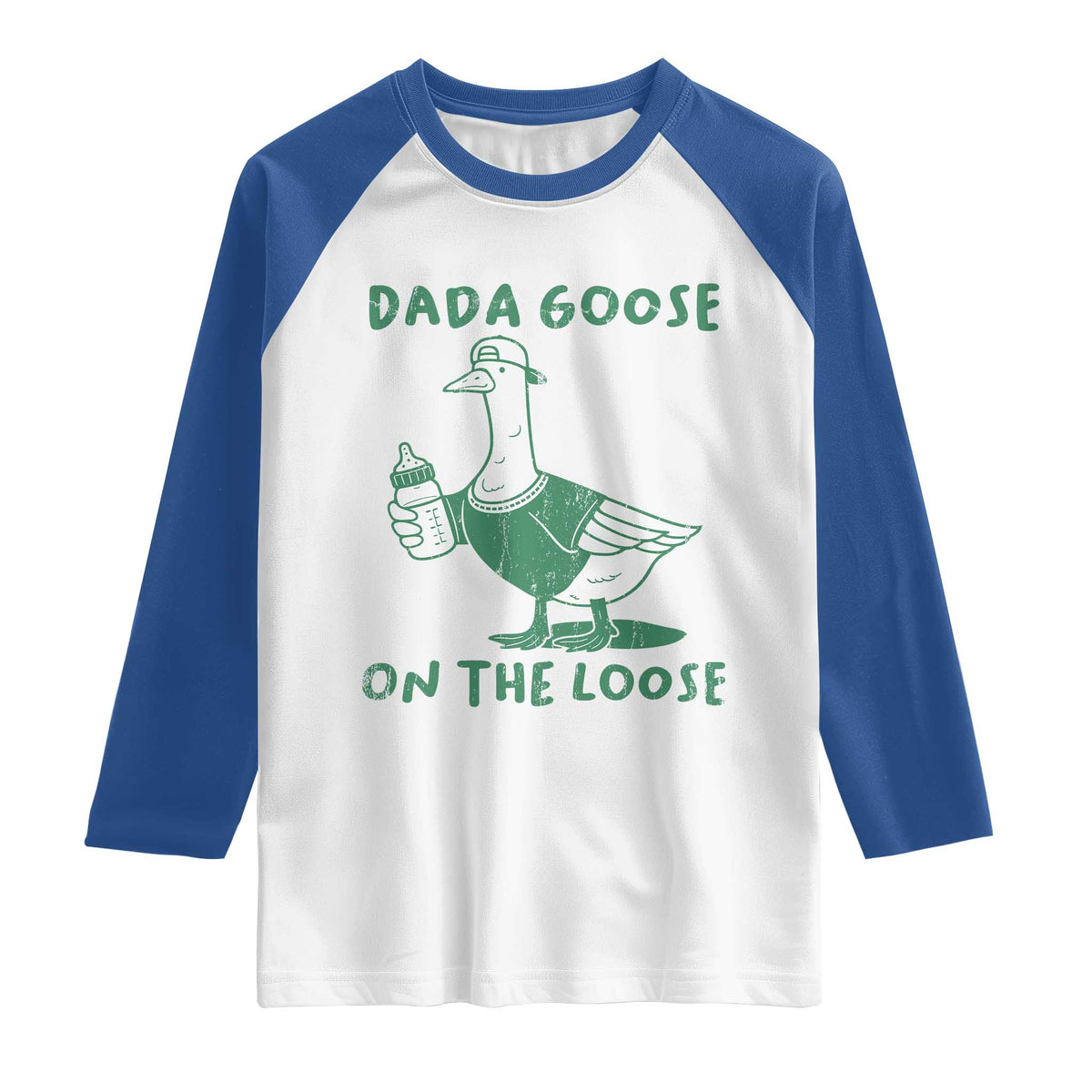 Silly Goose Dad Raglan Shirt New Dad Pregnancy Announcement Fathers Day TS10 White Royal Print Your Wear