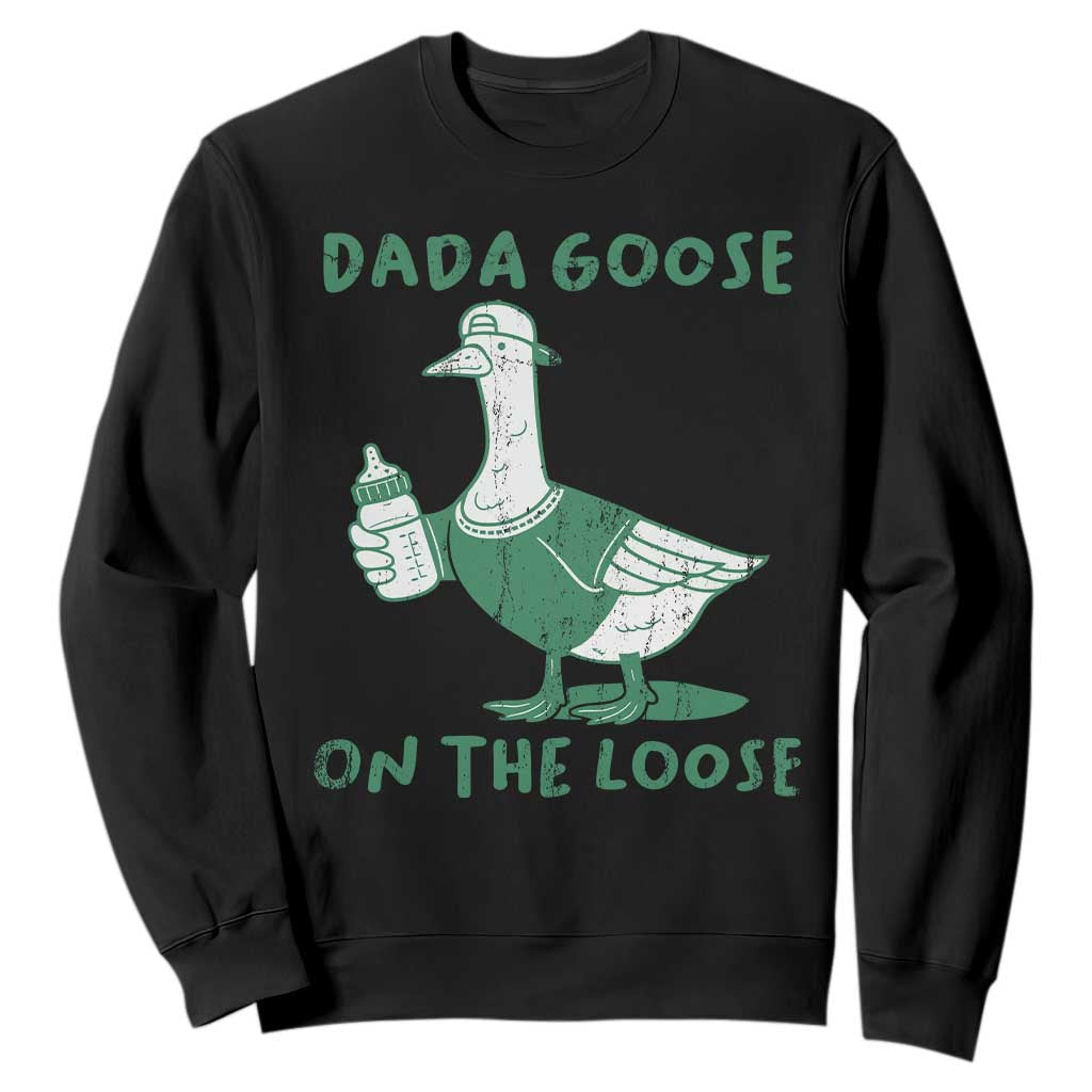 Silly Goose Dad Sweatshirt New Dad Pregnancy Announcement Fathers Day TS10 Black Print Your Wear