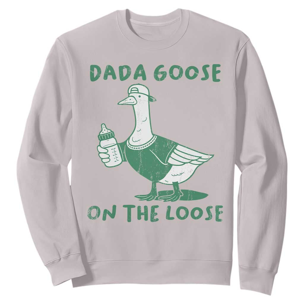 Silly Goose Dad Sweatshirt New Dad Pregnancy Announcement Fathers Day TS10 Ice Gray Print Your Wear