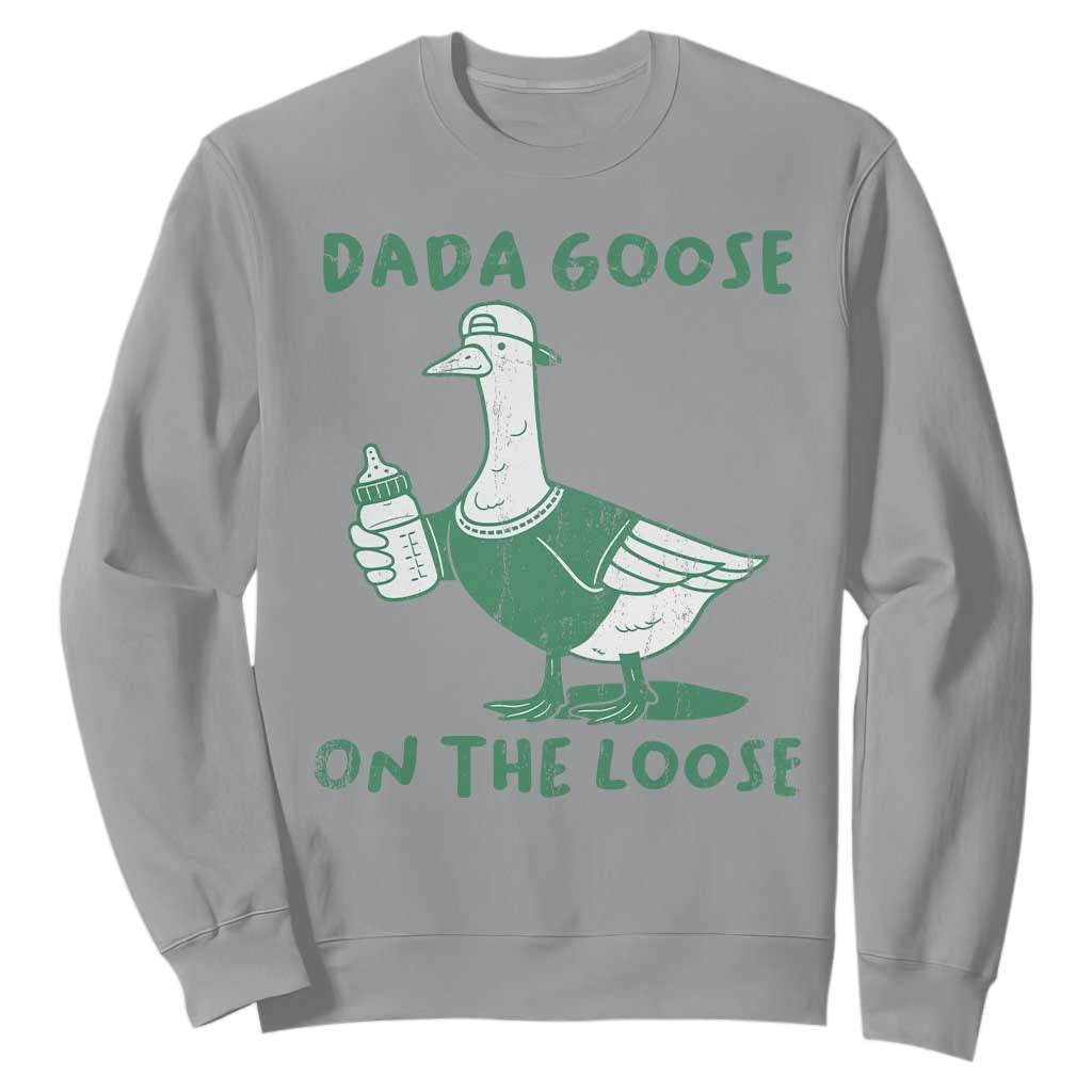 Silly Goose Dad Sweatshirt New Dad Pregnancy Announcement Fathers Day TS10 Sport Gray Print Your Wear