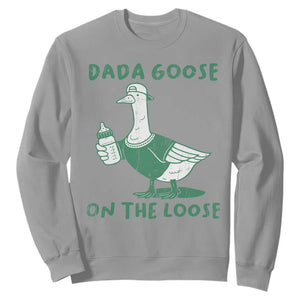 Silly Goose Dad Sweatshirt New Dad Pregnancy Announcement Fathers Day TS10 Sport Gray Print Your Wear