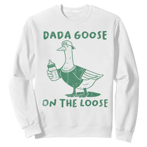 Silly Goose Dad Sweatshirt New Dad Pregnancy Announcement Fathers Day TS10 White Print Your Wear