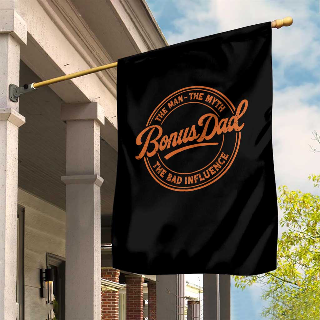 Bonus Dad Garden Flag Vintage The Man Myth Bad Influence Funny Step Dad TS10 Print Your Wear