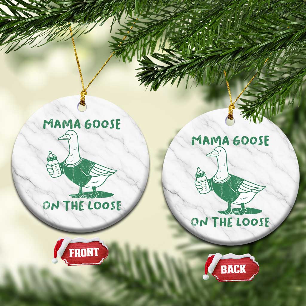 Silly Goose Mom Ceramic Ornament New Mom Pregnancy Announcement Mothers Day TS10 1pc White Marble Print Your Wear