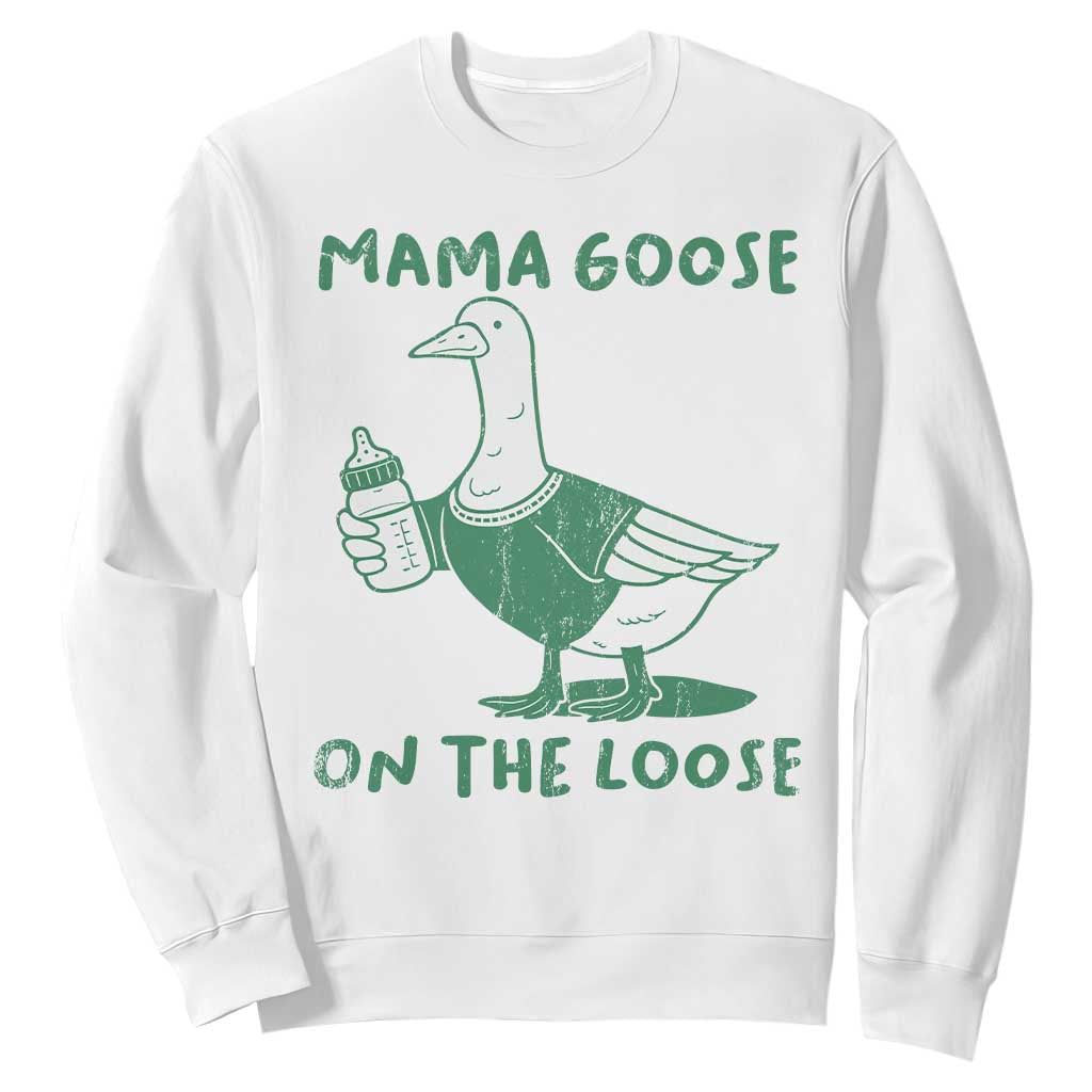 Silly Goose Mom Sweatshirt New Mom Pregnancy Announcement Mothers Day TS10 White Print Your Wear