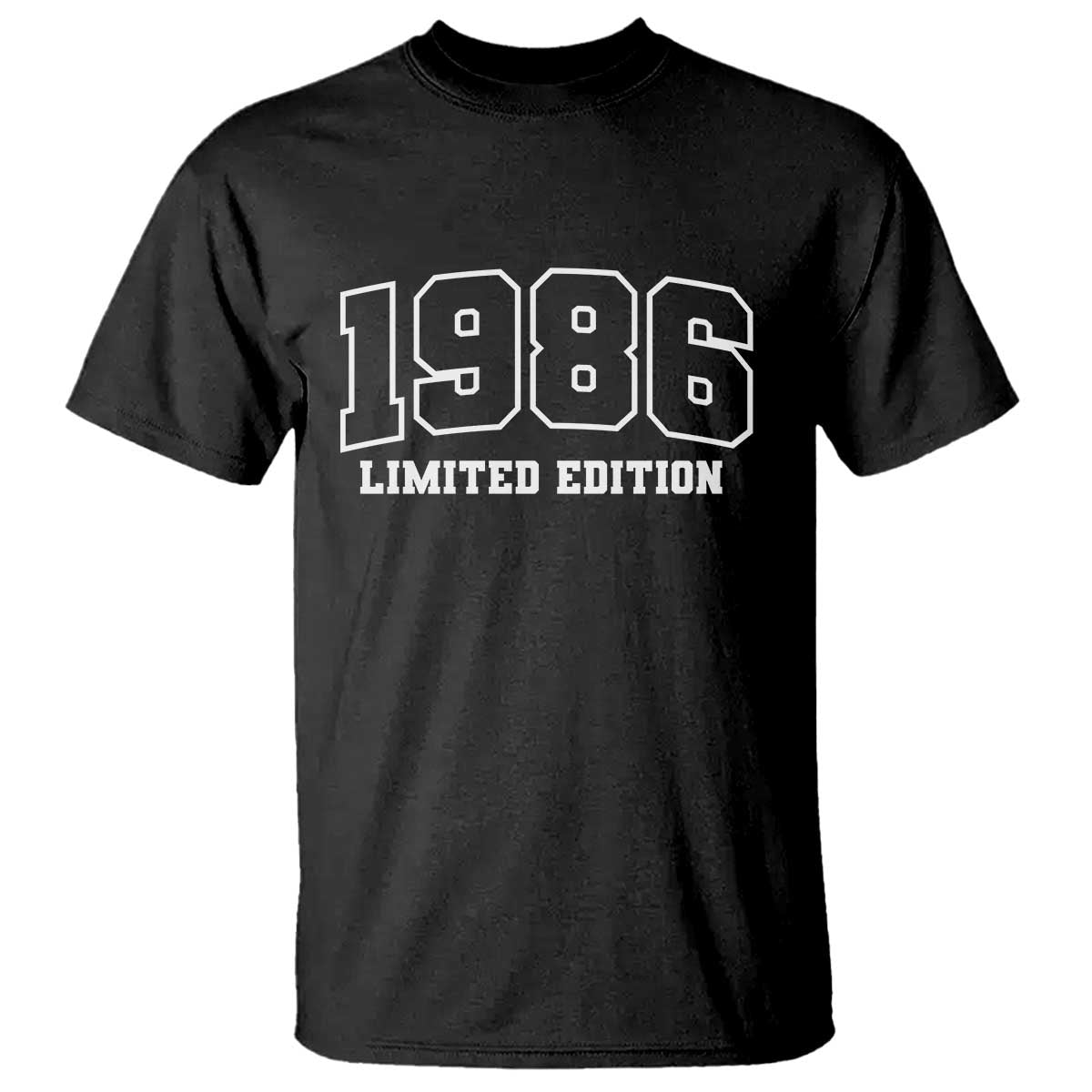 Vintage 1986 Limited Edition T Shirt 50 Year Old Gift Retro Varsity 40th Birthday TS10 Black Print Your Wear