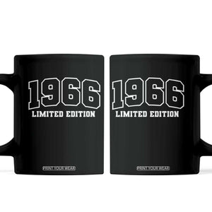 Vintage 1966 Limited Edition Coffee Mug 60 Year Old Gift Retro Varsity 60th Birthday TS10 Black Print Your Wear
