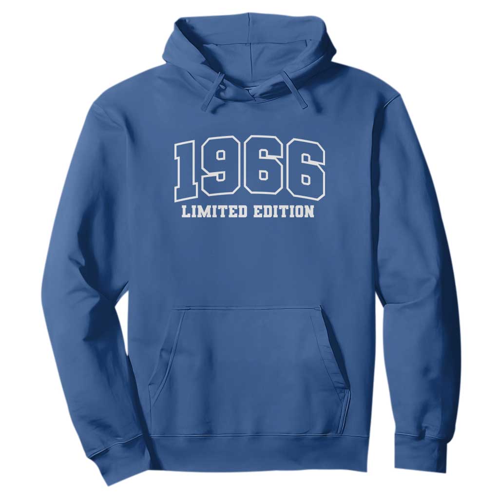 Vintage 1966 Limited Edition Hoodie 60 Year Old Gift Retro Varsity 60th Birthday TS10 Royal Blue Print Your Wear
