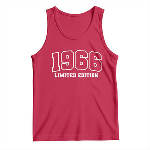 Vintage 1966 Limited Edition Tank Top 60 Year Old Gift Retro Varsity 60th Birthday TS10 Red Print Your Wear