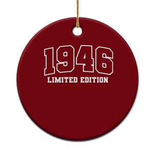 Vintage 1946 Limited Edition Ceramic Ornament 80 Year Old Gift Retro Varsity 80th Birthday TS10 1pc Red Print Your Wear