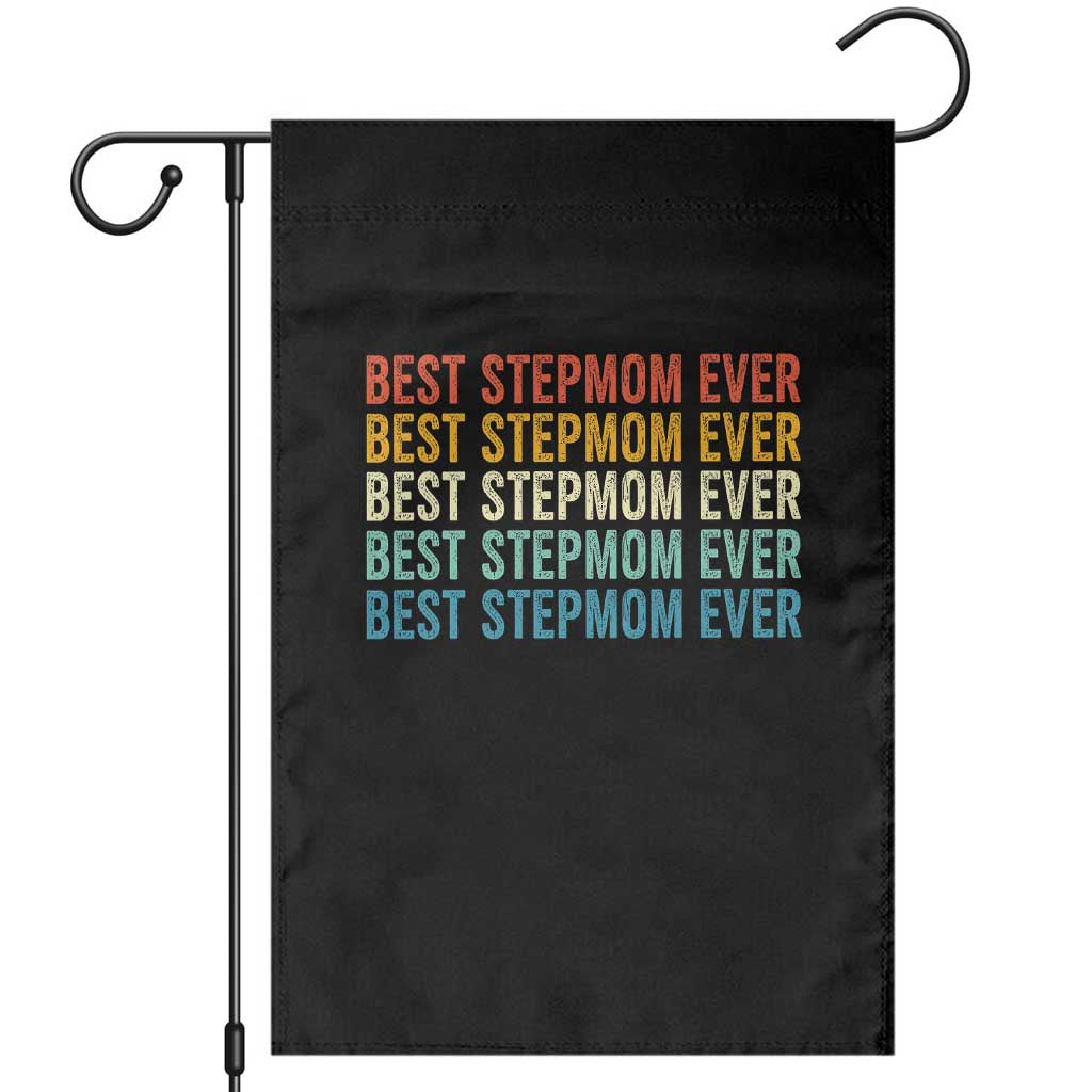 Best Stepmom Ever Garden Flag Funny Retro StepMom Bonus Mom TS10 Black Print Your Wear