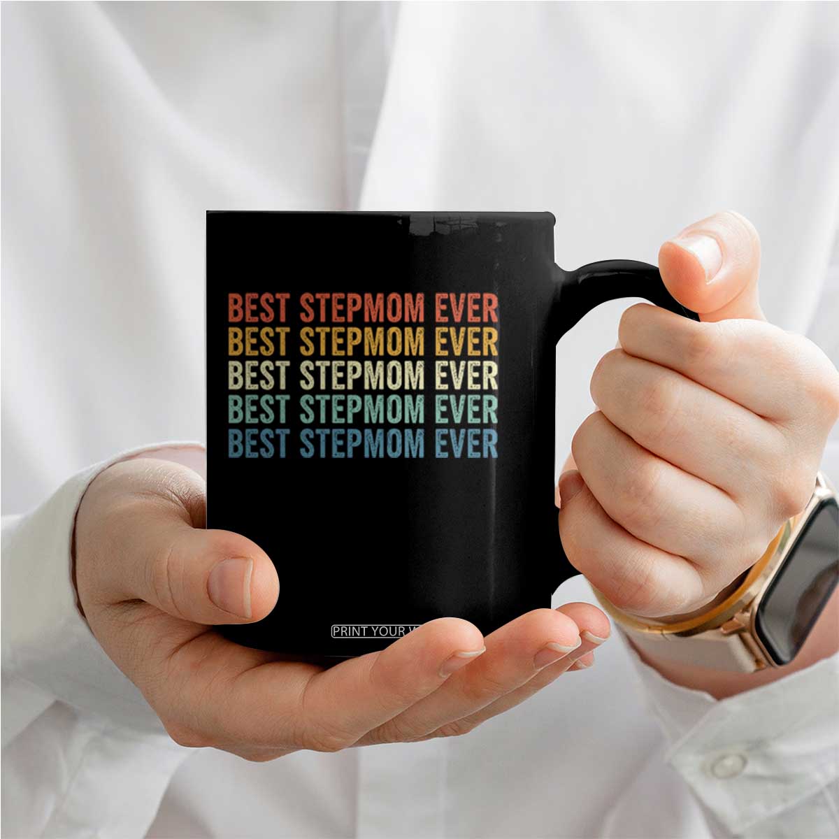Best Stepmom Ever Coffee Mug Funny Retro StepMom Bonus Mom TS10 Print Your Wear