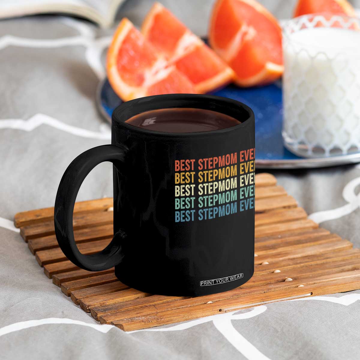 Best Stepmom Ever Coffee Mug Funny Retro StepMom Bonus Mom TS10 Print Your Wear