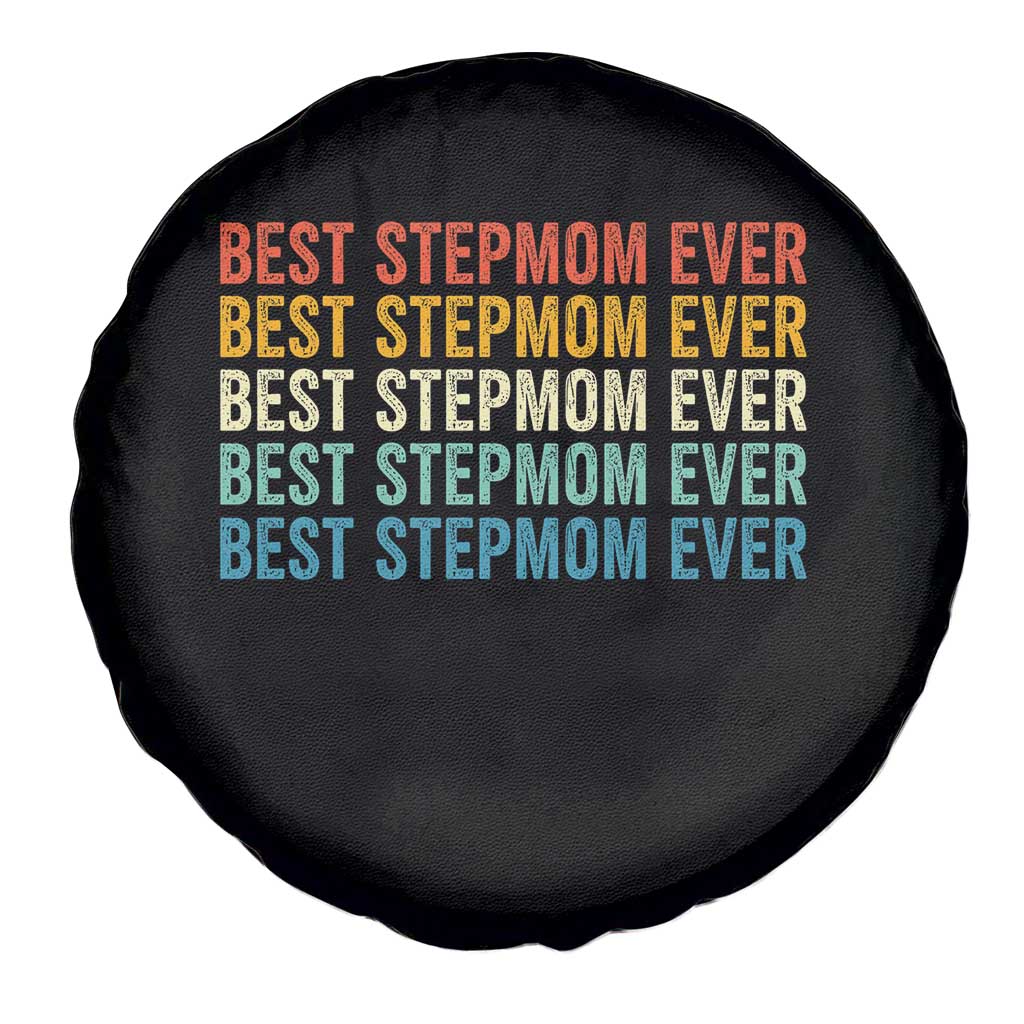 Best Stepmom Ever Spare Tire Cover Funny Retro StepMom Bonus Mom TS10 Print Your Wear