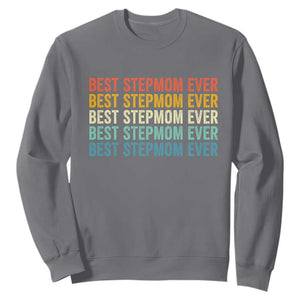 Best Stepmom Ever Sweatshirt Funny Retro StepMom Bonus Mom TS10 Charcoal Print Your Wear