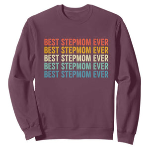 Best Stepmom Ever Sweatshirt Funny Retro StepMom Bonus Mom TS10 Maroon Print Your Wear