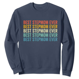 Best Stepmom Ever Sweatshirt Funny Retro StepMom Bonus Mom TS10 Navy Print Your Wear