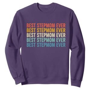 Best Stepmom Ever Sweatshirt Funny Retro StepMom Bonus Mom TS10 Purple Print Your Wear