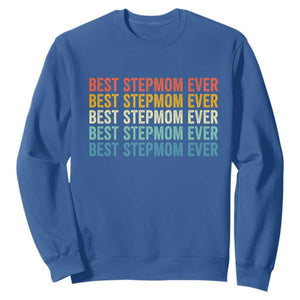 Best Stepmom Ever Sweatshirt Funny Retro StepMom Bonus Mom TS10 Royal Blue Print Your Wear