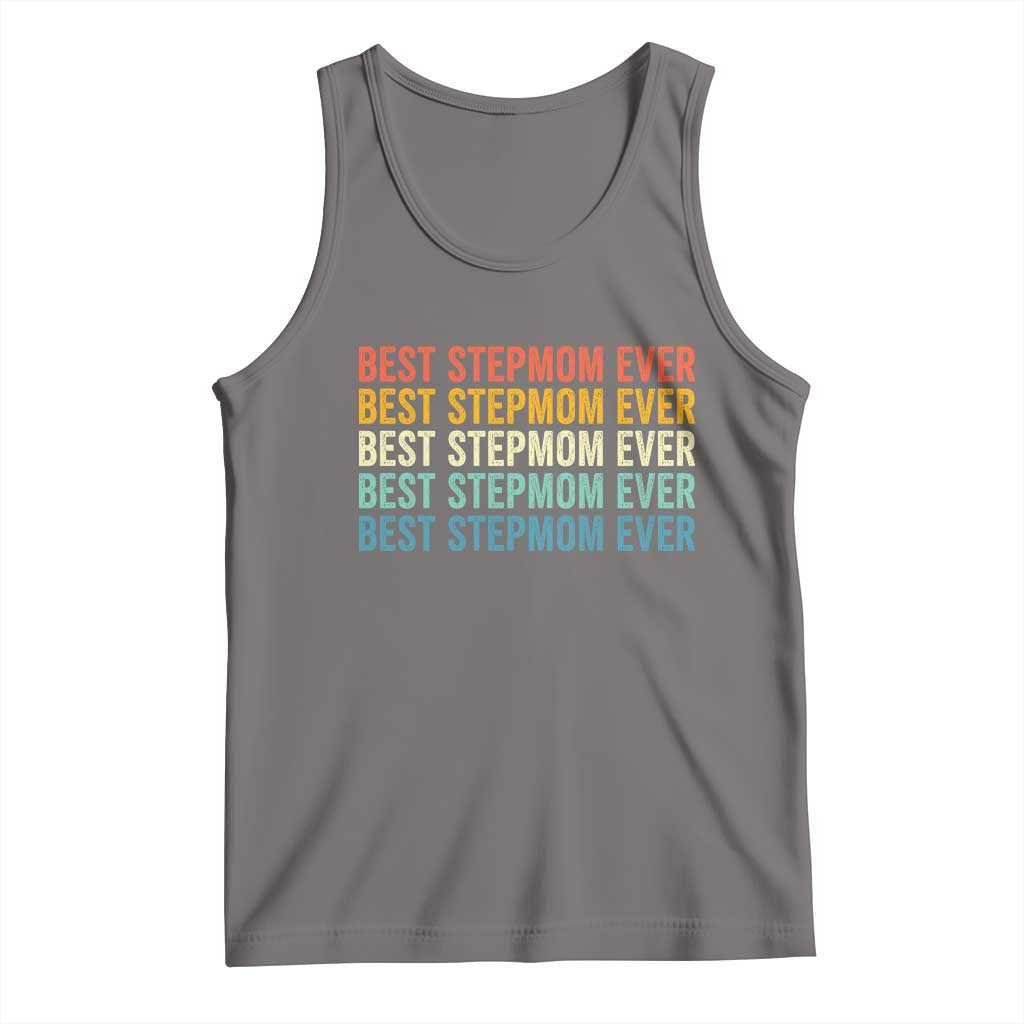 Best Stepmom Ever Tank Top Funny Retro StepMom Bonus Mom TS10 Deep Heather Print Your Wear